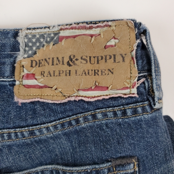 Ralph Lauren Denim & Supply Slouch Fit Straight Leg Denim Jeans Pants 36x30 Mens - Picture 11 of 14